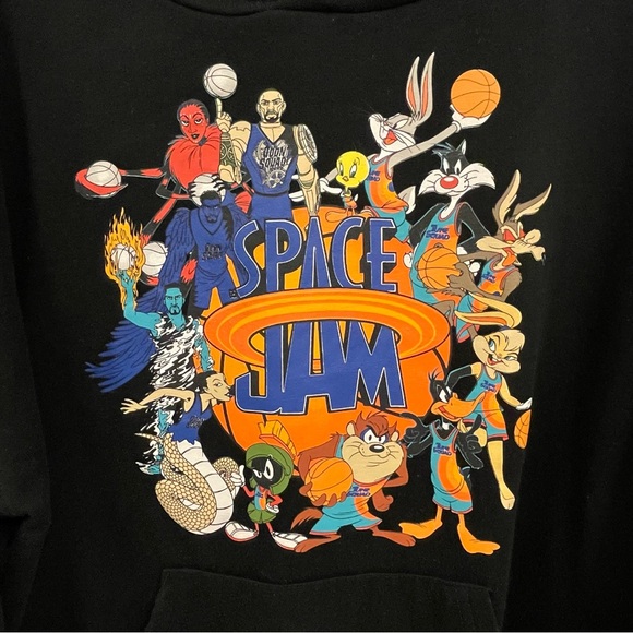 2021 Space Jam: A New Legacy Hoodie Men's Size L Tune Squad Goon Squad LeBron - Picture 2 of 7